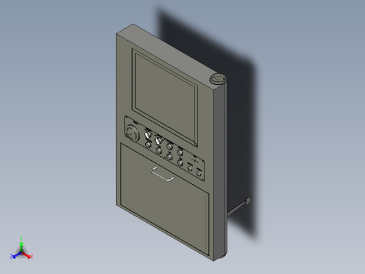 操作盒装配体正等轴测缩略图