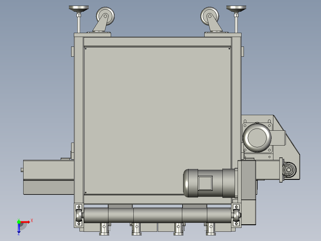 分料返料机俯视图