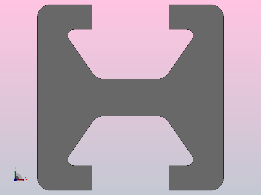 门系列铝型材_AA15-1515-2-200前视图