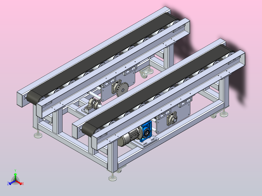 双轨输送机2正等轴测图