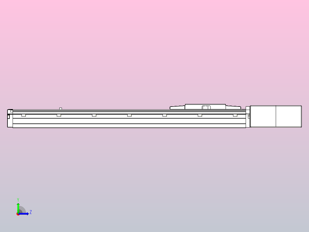 机器人皮带驱动直线轴TPA-GCB-120-P70-L400-QL-M20-N3左视图