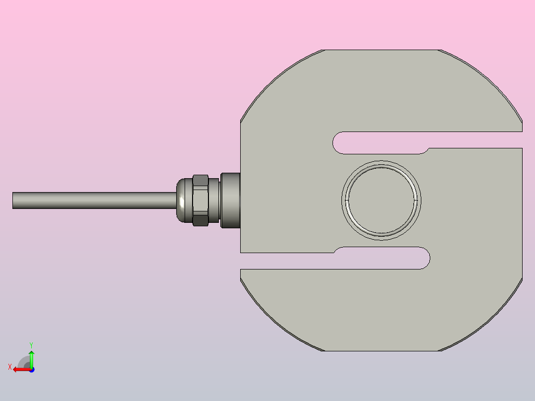 IP68防水不锈钢S型称重传感器500kg 1t，带M12螺纹孔后视图