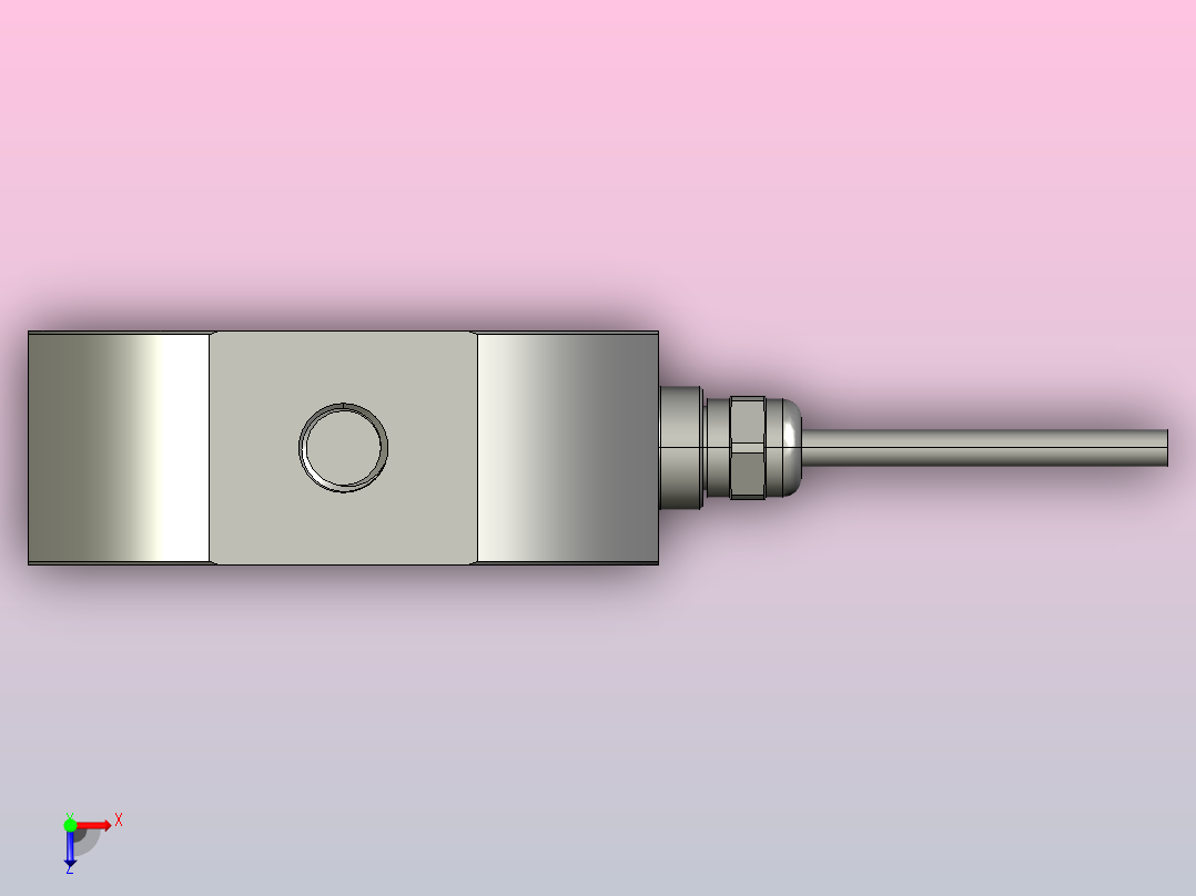 IP68防水不锈钢S型称重传感器500kg 1t，带M12螺纹孔俯视图