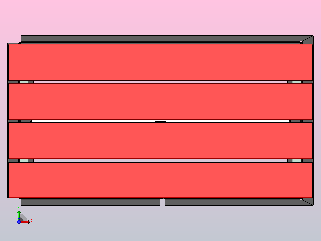 预组装抽屉单元前视图