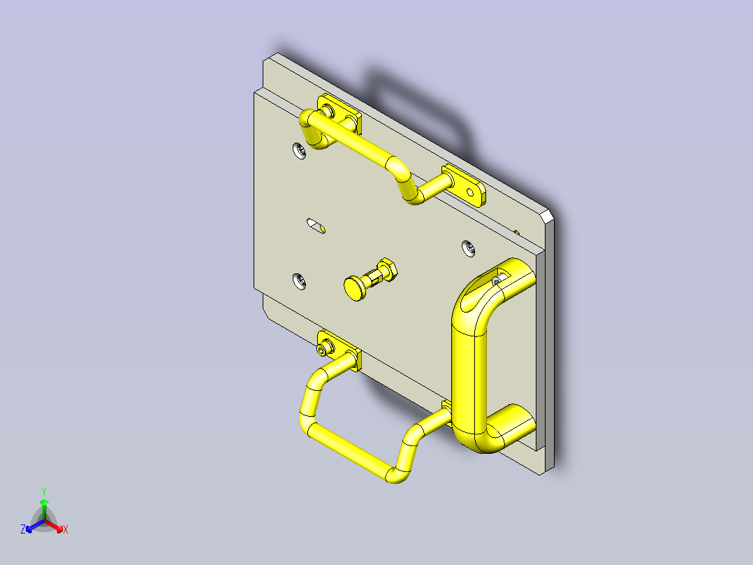 一种多用插入衬套插入辅助夹具3D图纸主视图