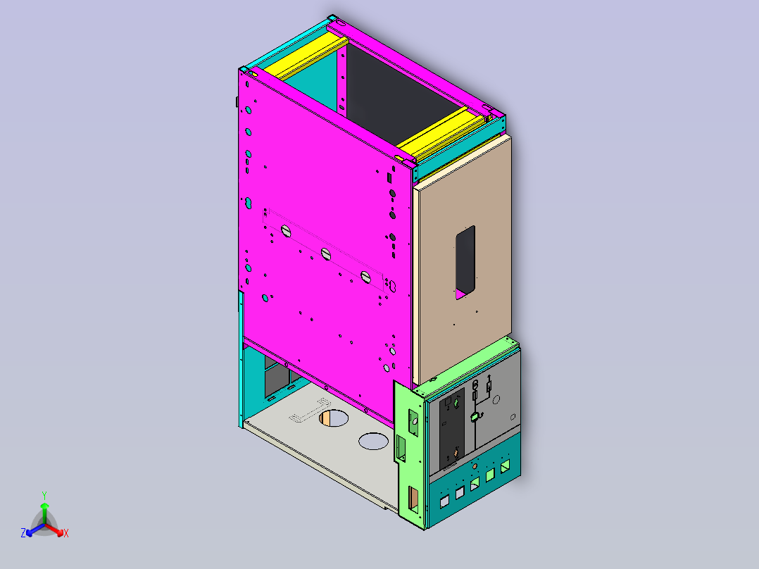 SDUnit环网柜全套图纸3D模型主视图