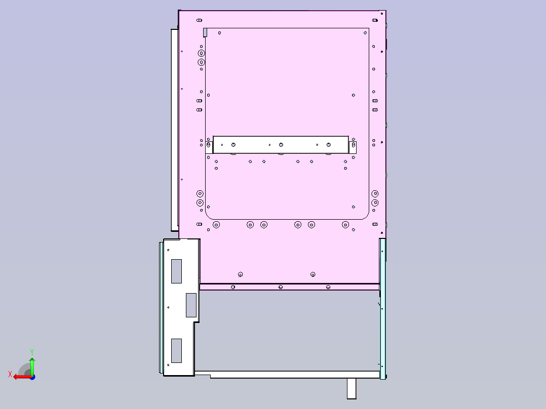 SDUnit环网柜全套图纸3D模型后视图