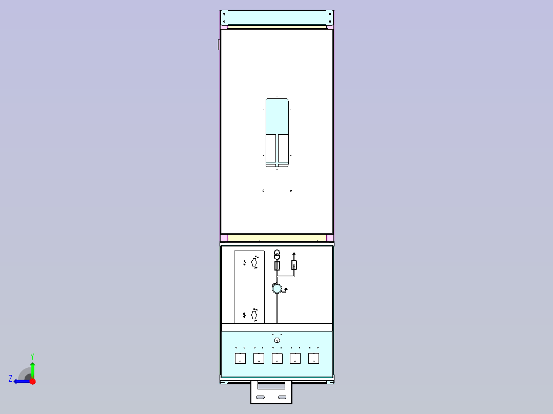 SDUnit环网柜全套图纸3D模型右视图