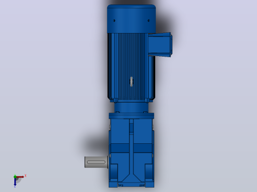 K77底脚轴伸式安装螺旋锥齿轮减速机K77-YVE2.2-4P-78.07-M1-0°-A+B俯视缩略图
