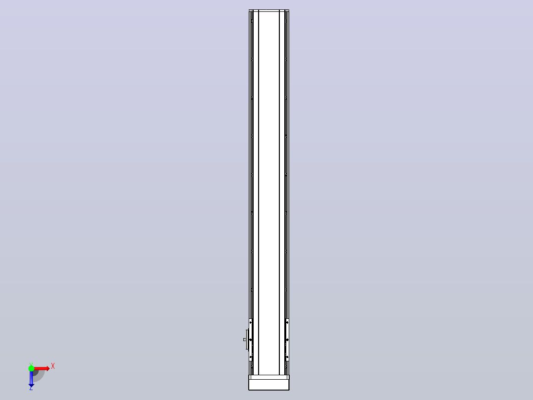 日规模组半封闭丝杆TPA-HNR-105D-1610C-L750-MP-C-P40-N3俯视图