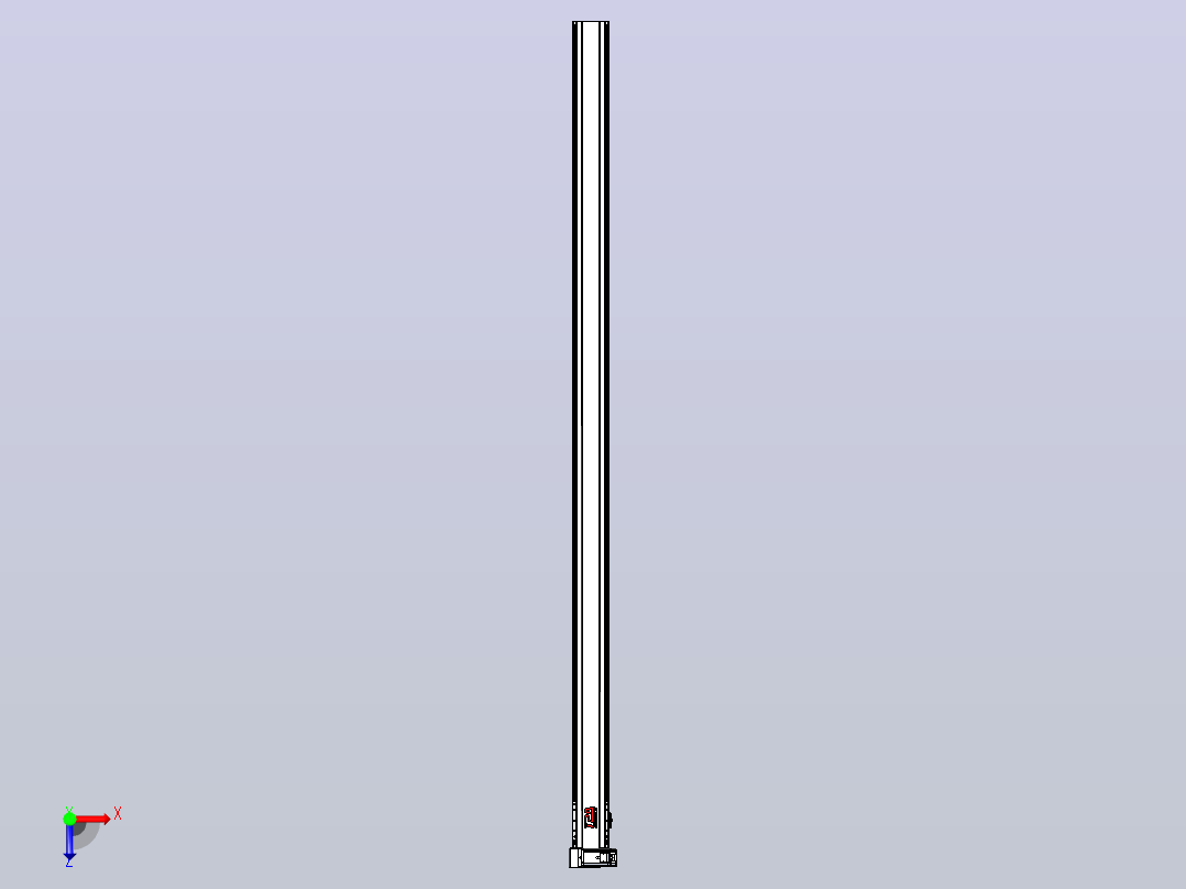 皮带直线轴半封闭可选导轨TPA-HNB-120D-110-L2550-LU-Y-P40-N3俯视图