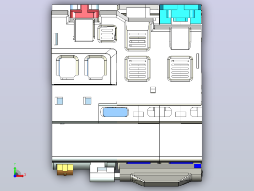 NB1L-40 2P剩余电流动作断路器三维模型202010前视缩略图