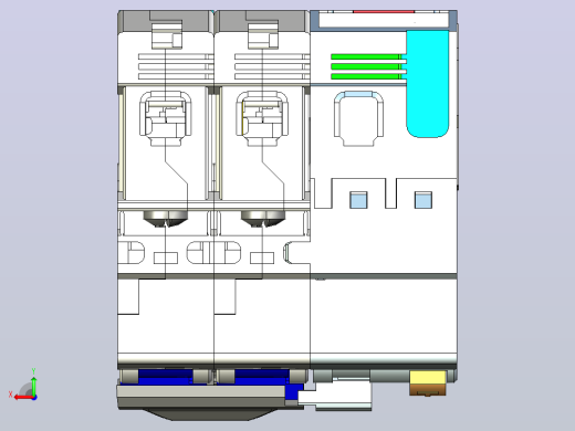 NB1L-40 2P剩余电流动作断路器三维模型202010后视缩略图