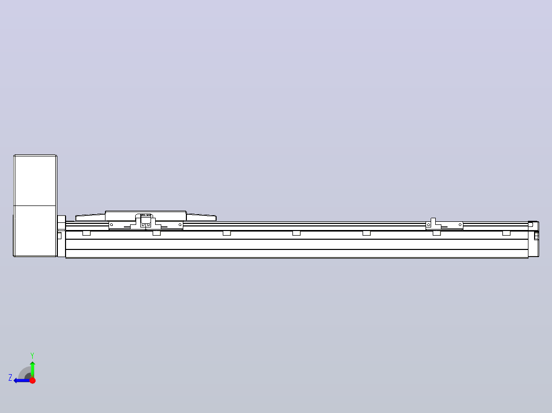 机器人皮带驱动直线轴TPA-GCB-120-P70-L400-RU-M20-N3右视图