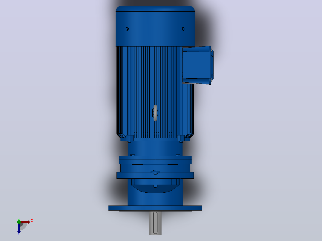 RXF107法兰轴伸式安装斜齿轮减速机RX107-Y22-4P-180L-M1-0°-Φ450俯视图