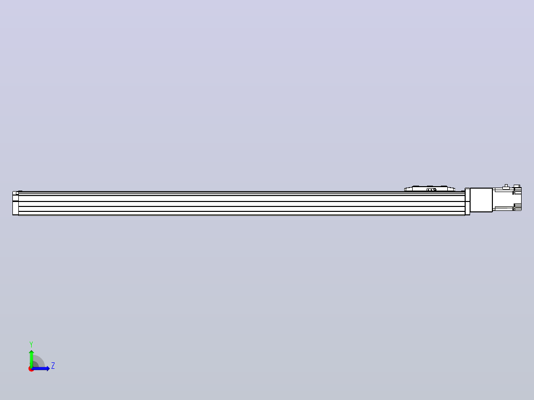 滚珠丝杠直线轴内置导轨TPA-GCR-80-1610C-L1000-M-M40-N3左视图
