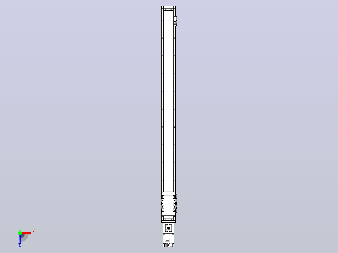 滚珠丝杠直线轴内置导轨TPA-GCR-80-1610C-L1000-M-M40-N3俯视图