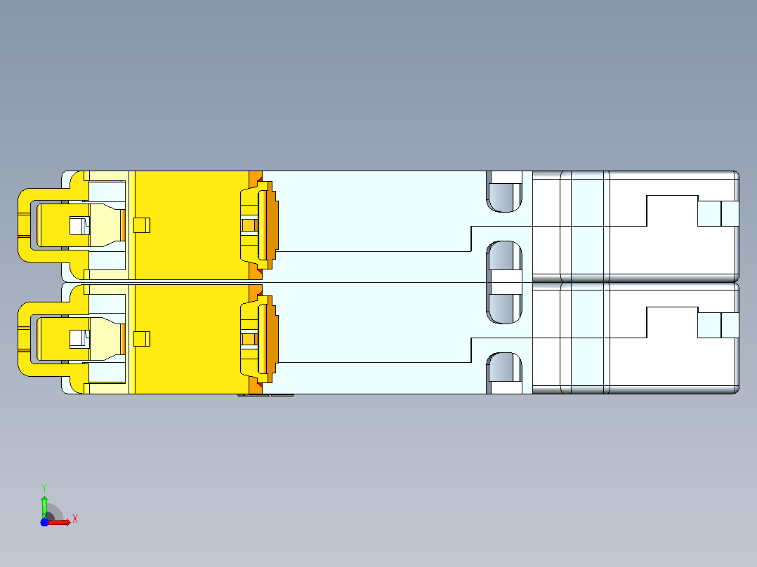 NB8-40J 2P小型断路器三维模型202307前视图
