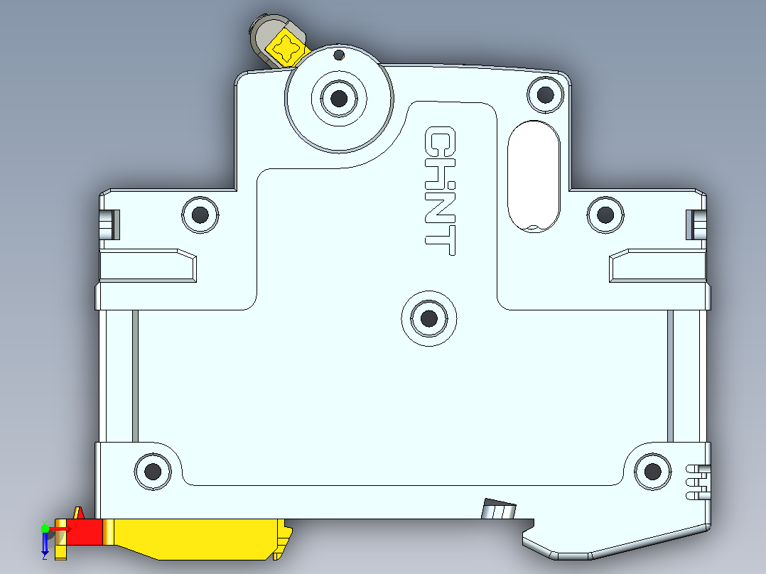 NB8-40J 2P小型断路器三维模型202307俯视图