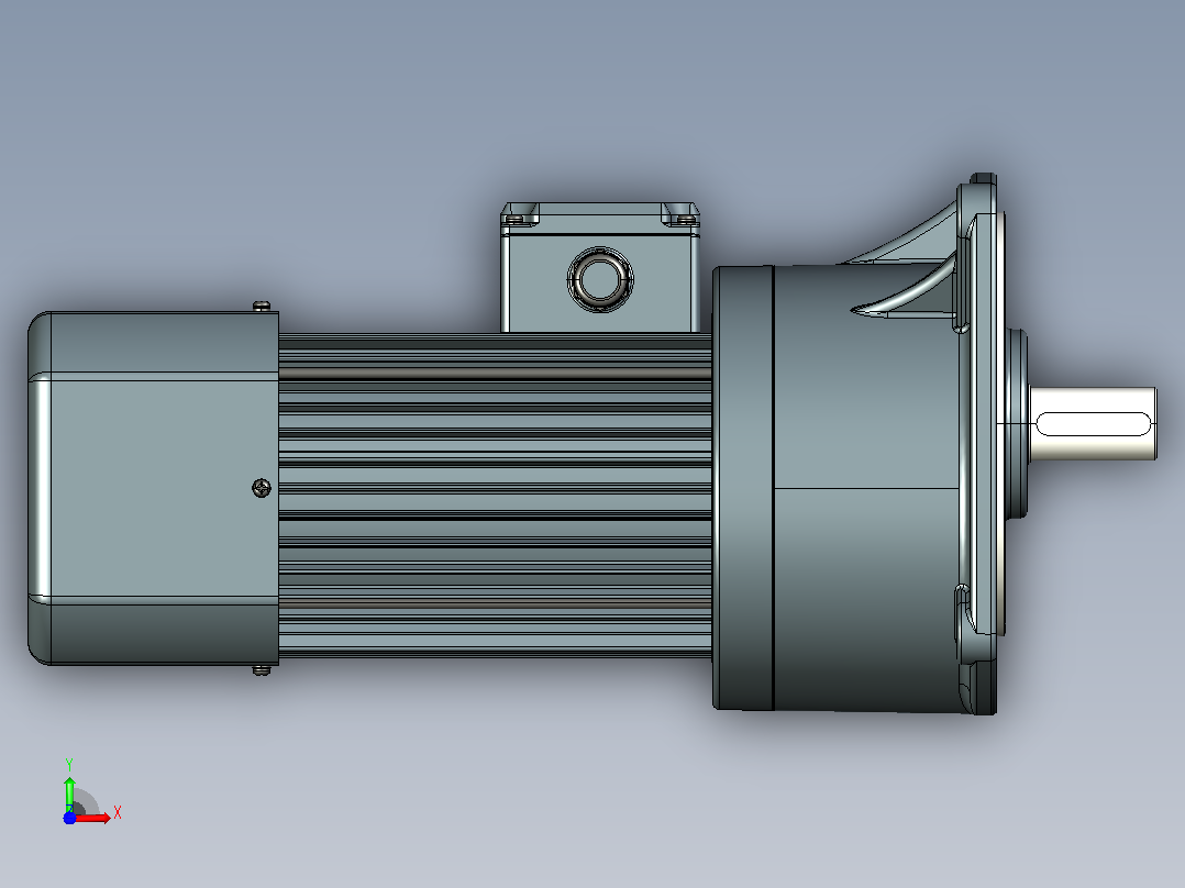 变频减速电机f1500v01-L前视图