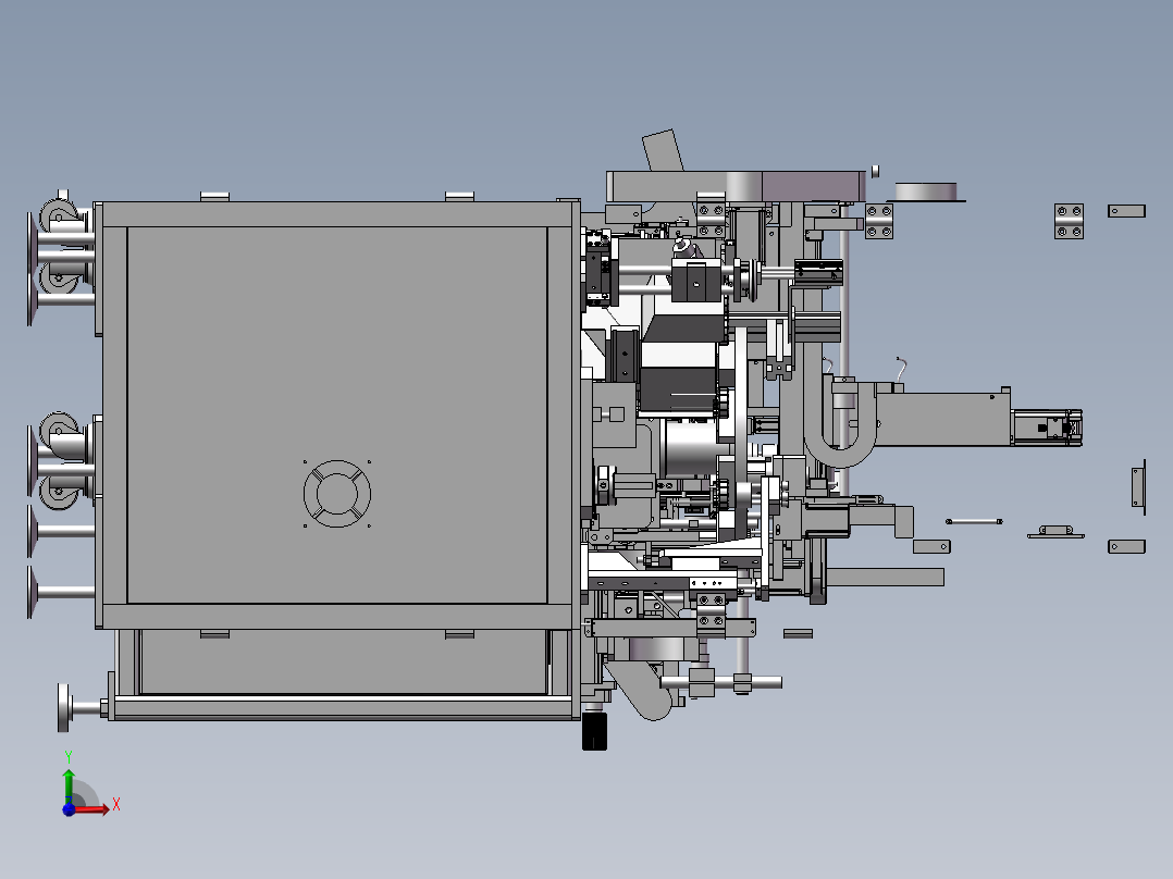 马达自动拧线剪线浸锡测试一体机前视图