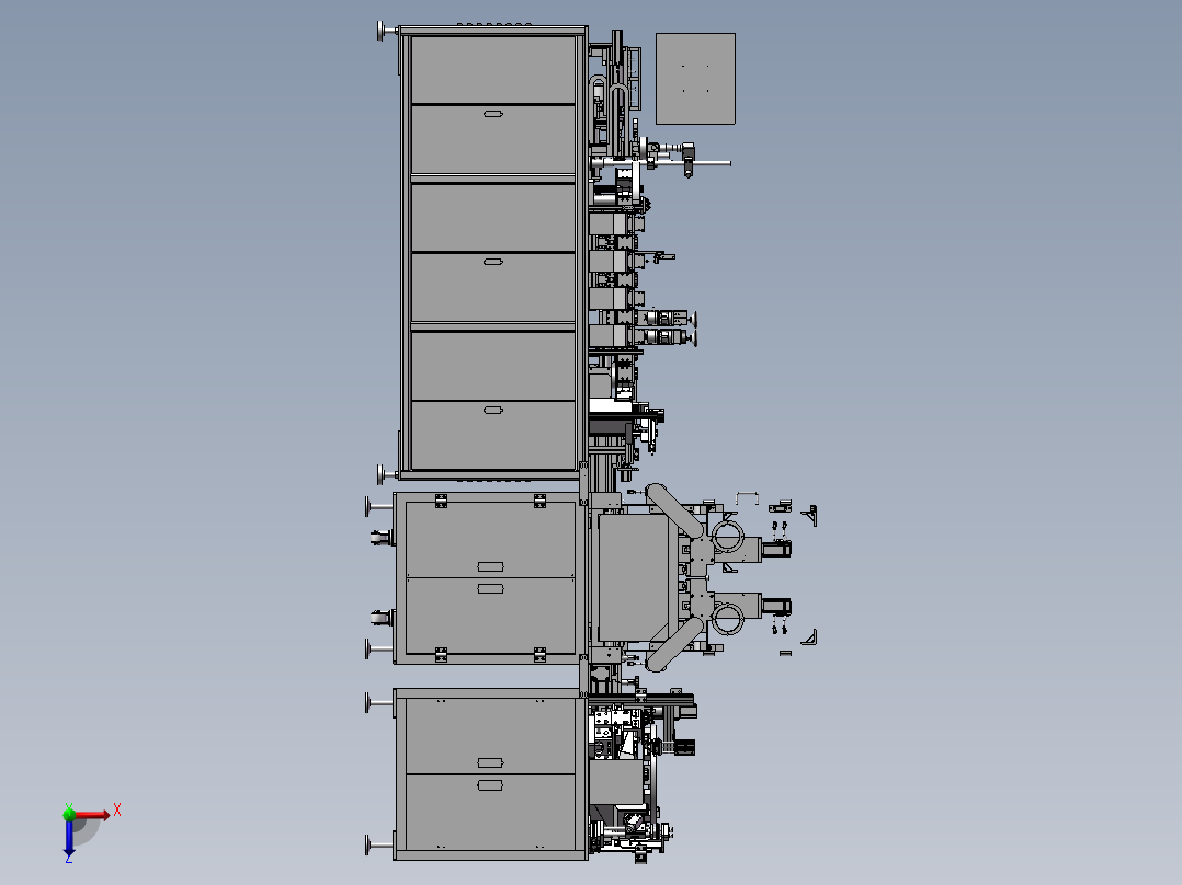 马达自动拧线剪线浸锡测试一体机俯视图