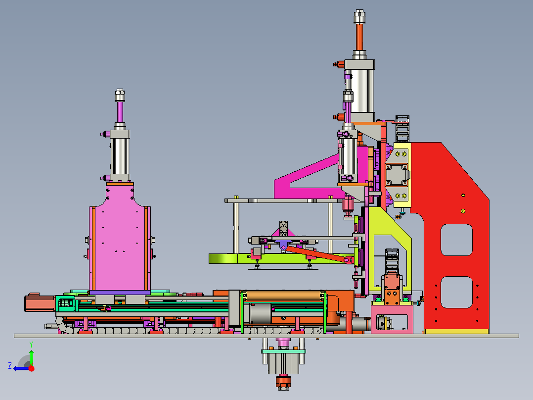 大屏自动真空贴合设备 ProE右视图