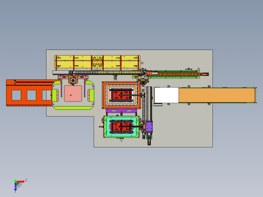 大屏自动真空贴合设备 ProE俯视缩略图