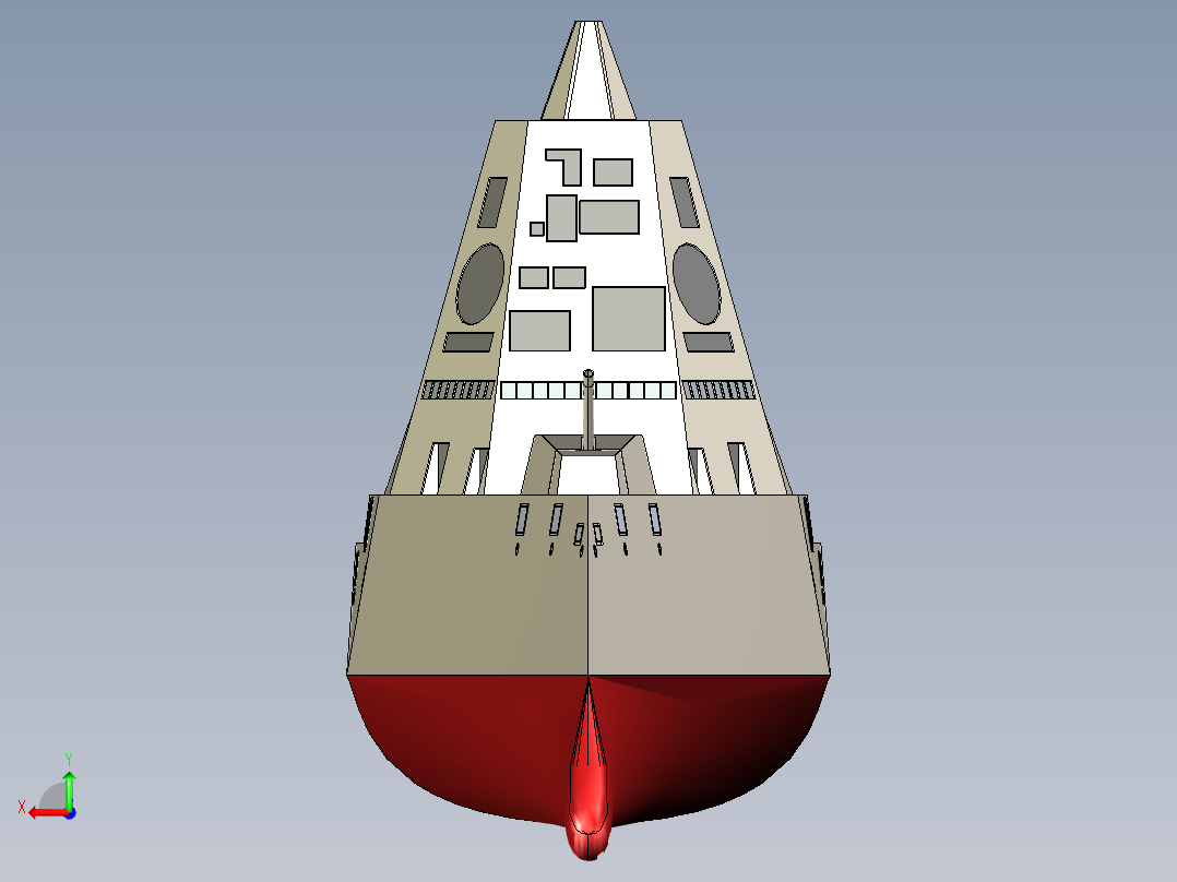 DDG1000隐身驱逐舰后视图