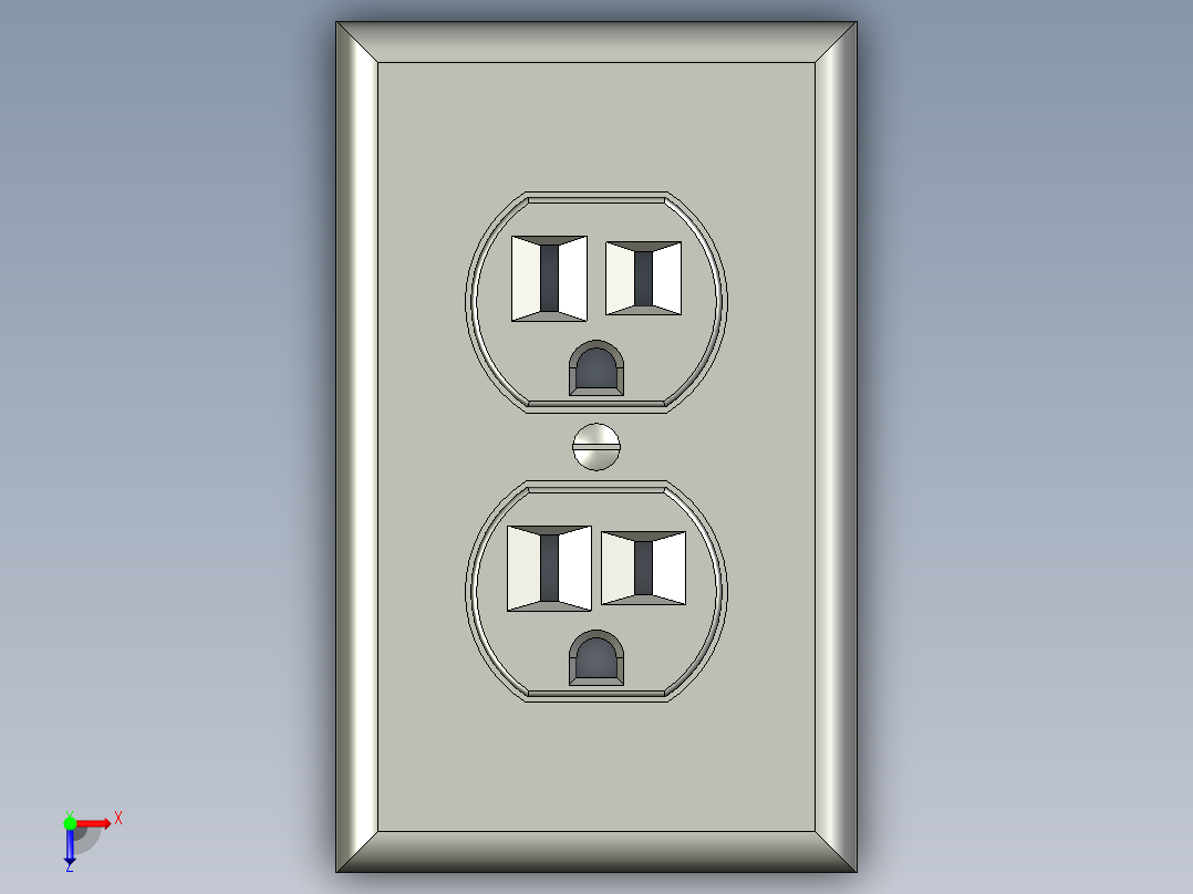 墙上插座俯视图