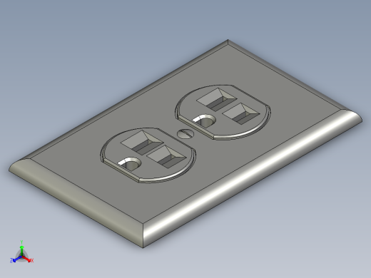 墙上插座正等轴测缩略图