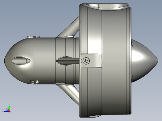 T200水下推进器3D图纸右视缩略图