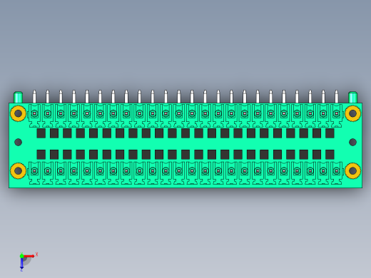 DEGSON 15EDG（公头） 3.5mm 螺钉锁紧，插拔式接线端子 FullPack-15EDGRHM-3.5-48P-14-00AH俯视缩略图