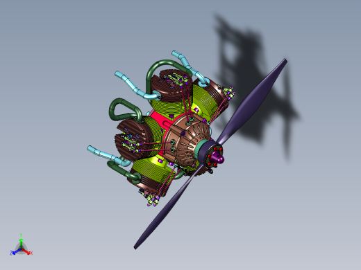 轰炸机径向运动发动机