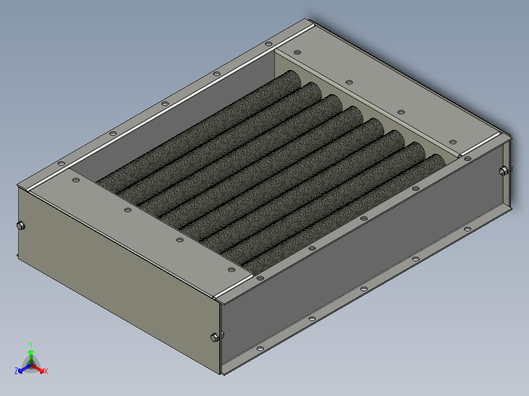 电加热器正等轴测图