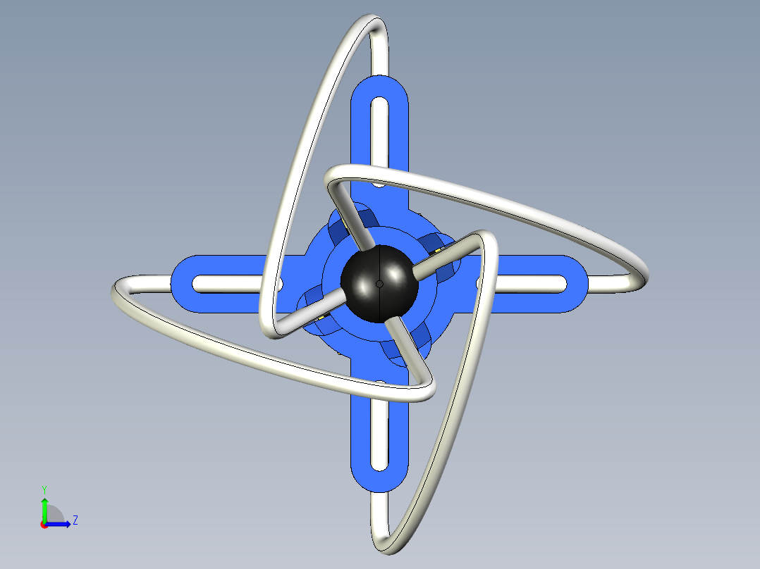 5-8ghz 4叶三叶草天线组左视图
