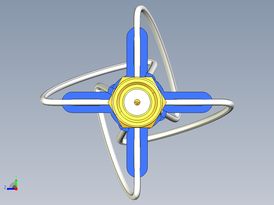 5-8ghz 4叶三叶草天线组右视图
