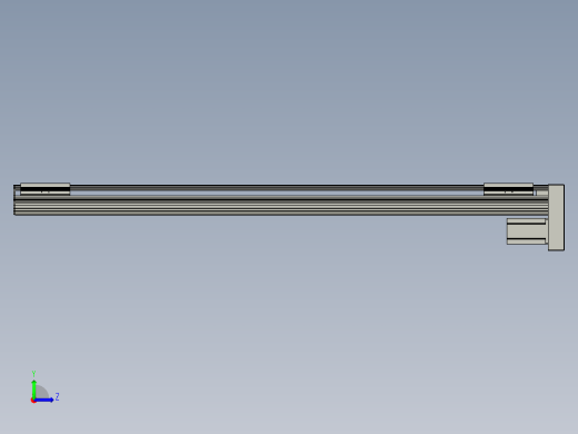 直线模组LHA170-S1400-D设计图纸左视缩略图
