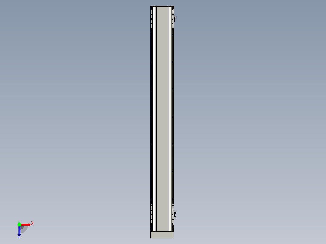 直线模组LHA170-S1400-D设计图纸俯视图