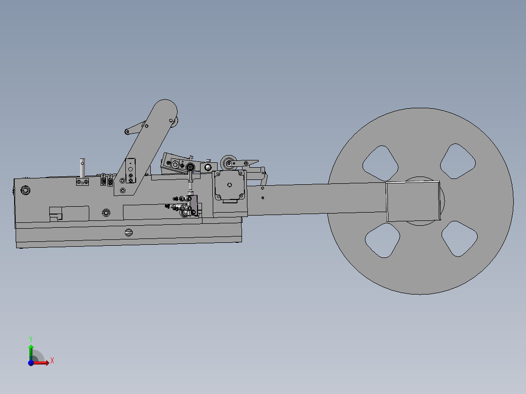 通用型SMD元件编带包装机3D模型前视图