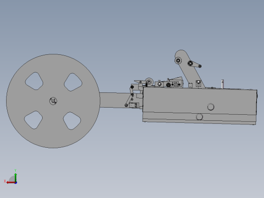 通用型SMD元件编带包装机3D模型后视缩略图