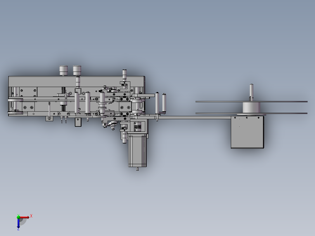 通用型SMD元件编带包装机3D模型俯视图