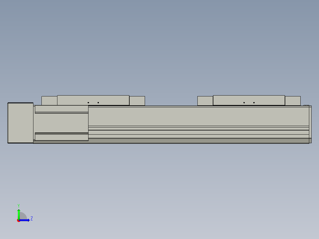直线模组LHC17-S300-L设计图纸左视图