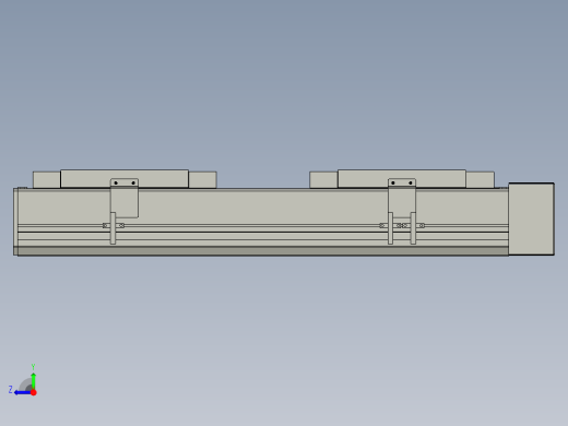 直线模组LHC17-S300-L设计图纸右视缩略图