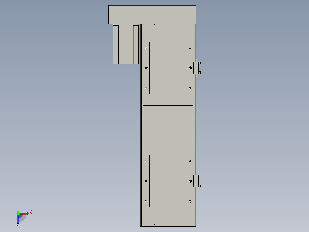 直线模组LHC17-S300-L设计图纸俯视图