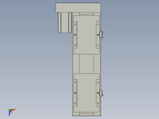 直线模组LHC17-S300-L设计图纸俯视缩略图