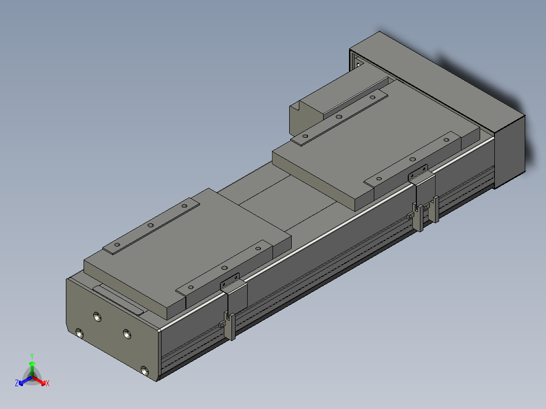 直线模组LHC17-S300-L设计图纸正等轴测图