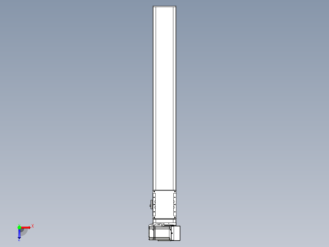 同步带全封闭直线模组TPA-HCB-105D-90-L750-RU-Y-P20-N3俯视图