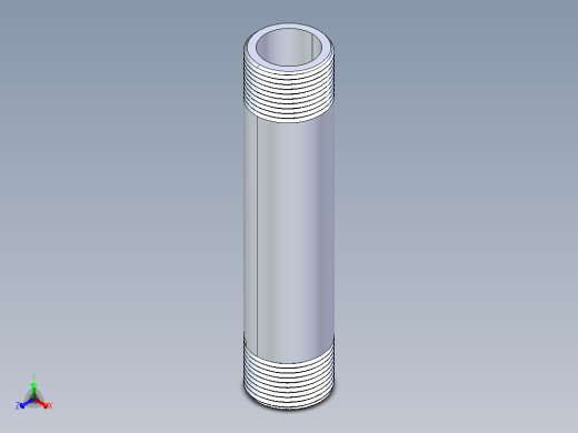 CPVC管件33-Sch80_Nipple_MPTxMPT_9861-138_1in x 6in正等轴测缩略图