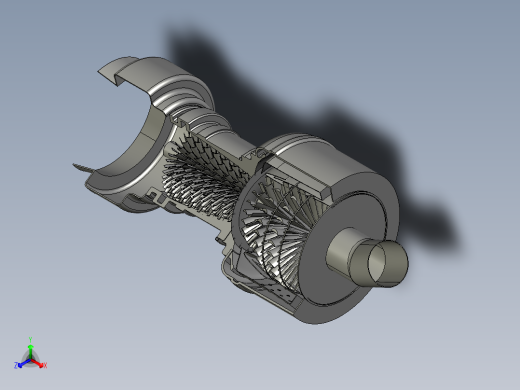 燃气轮机122---模型格式为 stp